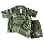 Green Saint Vanity Button-Up Short Set
