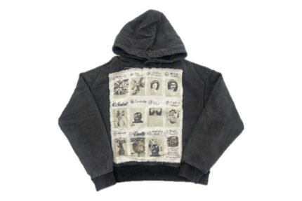 Saint Vanity Collage Patch Hoodie Black