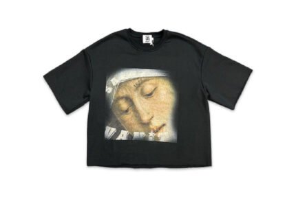 Saint Vanity Love Saint Cropped Crewneck Shirt Black