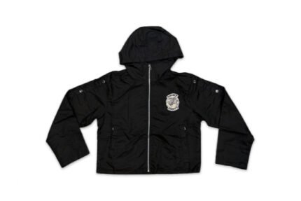 Saint Vanity Nylon Hooded Track Jacket Black